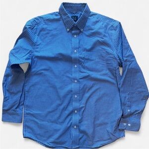 Jos. A. Bank Blue Gingham Button Down Shirt